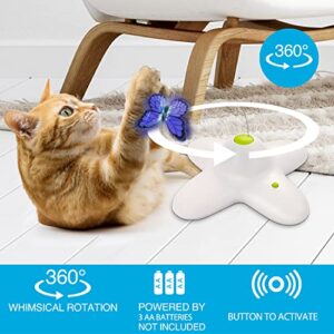 ALL FOR PAWS Cat Toys Interactive Butterfly Flutter Bug Cat Automatic Toy Stimulating Kitty Toys Enrichment for Indoor Cats