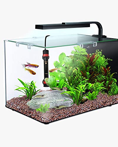 NICREW Preset Aquarium Heater, Submersible Fish Tank Heater with Electronic Thermostat, 100 Watt, for 10 to 25 Gallon Tank, UL Listed