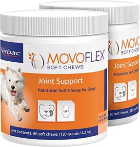 movoflex joint support soft chews for dogs small 120count, brown