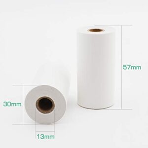 Peripage Mini Printer Photo Paper, Thermal Paper Waterproof 30 * 57mm Non-Adhesive for PeriPage/Paperang Portable Bluetooth Pocket Mobile Printer and other Mini Thermal Printer, 3 Roll,6.5m/Roll