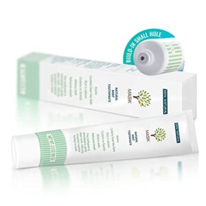 masik natural mint toothpaste without fluoride for whitening of teeth, gums, sensitivity, health, with dead sea salt & essential oils - | made in israel (mint - 1 pack)