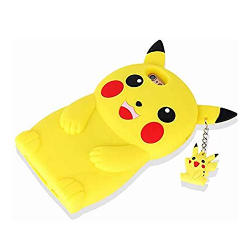 TopSZ Yellow Pikacu Case for iPhone 7/8/SE 2022/2020,3D Cartoon Animal Cover,Girls Kids Teens Boys Man Animated Cool Fun Cute Kawaii Soft Funny Unique Character Cases for iPhone 7/8/SE 2022/2020 4.7"