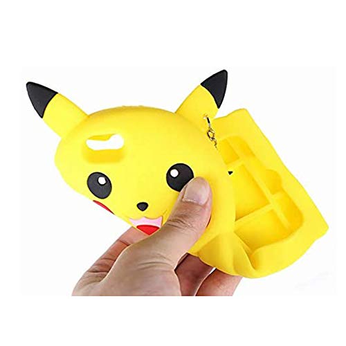 TopSZ Yellow Pikacu Case for iPhone 7/8/SE 2022/2020,3D Cartoon Animal Cover,Girls Kids Teens Boys Man Animated Cool Fun Cute Kawaii Soft Funny Unique Character Cases for iPhone 7/8/SE 2022/2020 4.7"