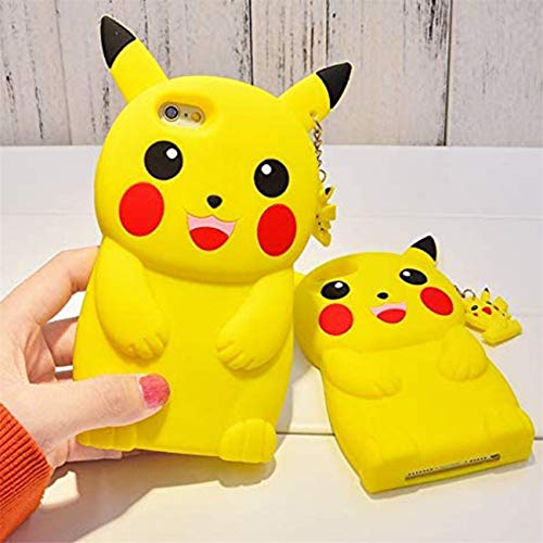 TopSZ Yellow Pikacu Case for iPhone 7/8/SE 2022/2020,3D Cartoon Animal Cover,Girls Kids Teens Boys Man Animated Cool Fun Cute Kawaii Soft Funny Unique Character Cases for iPhone 7/8/SE 2022/2020 4.7"