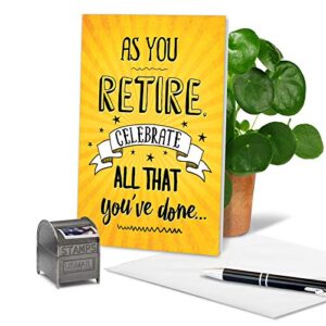 NobleWorks - Funny Retirement Card with Envelope, Colorful Retiree Congrats Greeting - As You Retire C6875RTG