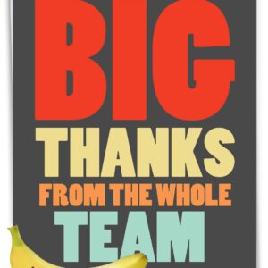 NobleWorks - Coach Thank You Greeting Card with Envelope Group, Coworker, Gang (Big 8.5 x 11 Inch) Big Thanks From The TeamJ6884TYG-US