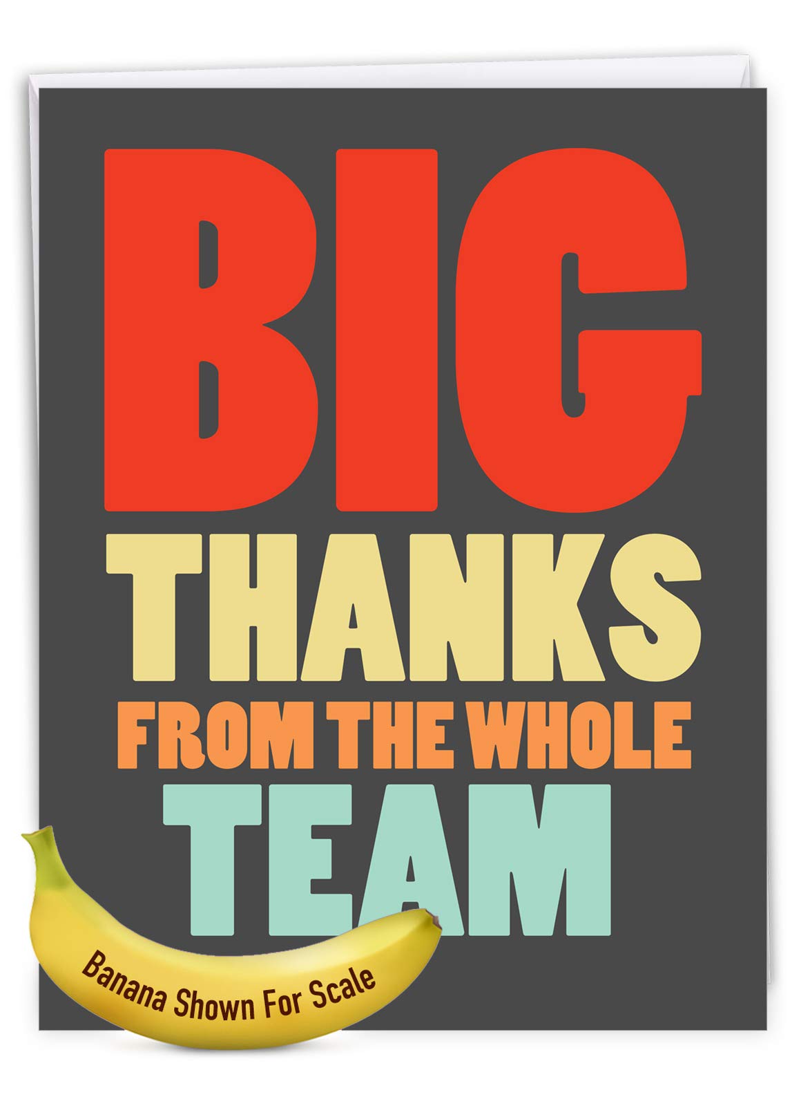 NobleWorks - Coach Thank You Greeting Card with Envelope Group, Coworker, Gang (Big 8.5 x 11 Inch) Big Thanks From The TeamJ6884TYG-US