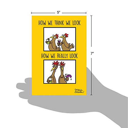 NobleWorks - 1 Happy Birthday Cartoon Greeting Card - Funny Notecard with Envelope, Comic Stationery - How We Look C6969BDG