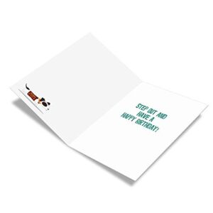 NobleWorks - 1 Funny Birthday Greeting Card with Envelope - Grown-Up Humor, Happy Birthday Card for Grandpa - 10,000 Steps C6896BDG