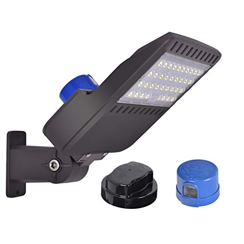 SZGMJIA 150W Parking Lot Lighting, 22,500 Lumen Super Bright 5000K Daylight White Replaces 600W Halide LED Street Lights Shoebox Pole Lights with photocell for Stadium Parking Lot Roadways