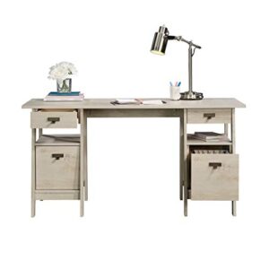 Sauder Trestle Executive Trestle Desk, Chalked Chestnut finish