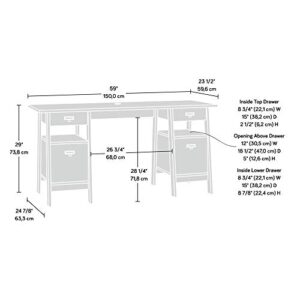 Sauder Trestle Executive Trestle Desk, Chalked Chestnut finish