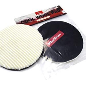 Maxshine 5” Cool Wool Polishing Pad – Hook and Loop, Wool & Microfiber Mix, Scientific Air-Cooling Layer, Best Polishing Results