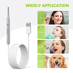 Ear Wax Removal Camera for Android Phone Tablet, Mac, PC, 1280x720HD Smart Visual Ear Cleaner with Camera Tool Kit, at Home Ear Infection Detector Ear Wax Remover Otoscope with Light