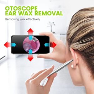 Ear Wax Removal Camera for Android Phone Tablet, Mac, PC, 1280x720HD Smart Visual Ear Cleaner with Camera Tool Kit, at Home Ear Infection Detector Ear Wax Remover Otoscope with Light