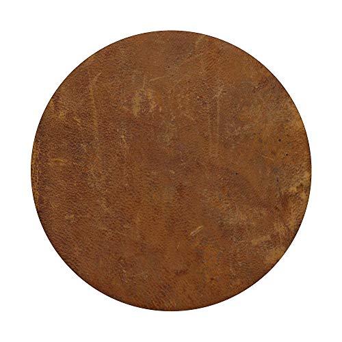 Brown Leather Holder Vintage Rustic Print Phone Grip Stand PopSockets PopGrip: Swappable Grip for Phones & Tablets