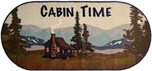 cozy cabin accent rug, 20 in x 44 in, cabin time