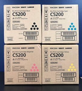 828422 828423 828424 828425 genuine new black cyan magenta yellow toner c5200s c5210s