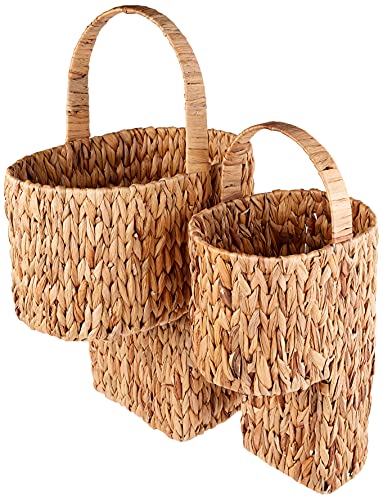 Trademark Innovations Water Hyacinth Storage Stair Basket Set With Handles