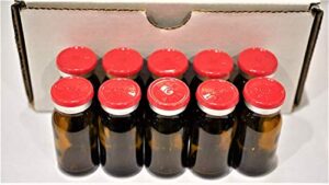 jl 20ml molded sterile amber vials with red flip caps seals and durable glass