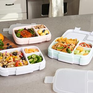 Bentgo® Fresh 3-Pack Meal Prep Lunch Box Set - Reusable 3-Compartment Containers for meal Prepping, Healthy Eating On-the-Go, and Balanced Portion-Control - BPA-Free, Microwave & Dishwasher Safe