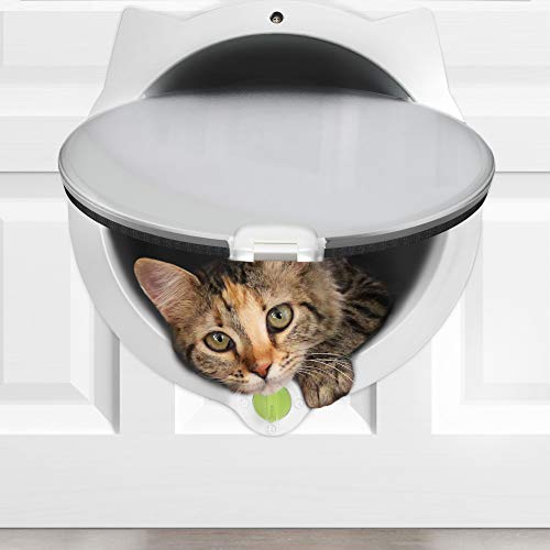 LYNX Cat Door for Pets – 4 Way Locking Cat Flap - for Interior Doors & Exterior Doors