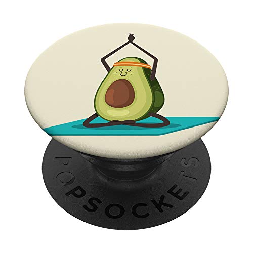 Yoga Avocado Kawaii Funny Pop Socket Cute PopSockets PopGrip: Swappable Grip for Phones & Tablets