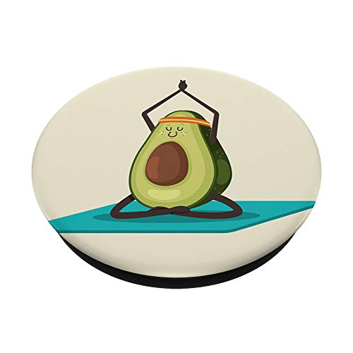 Yoga Avocado Kawaii Funny Pop Socket Cute PopSockets PopGrip: Swappable Grip for Phones & Tablets