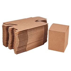 BENECREAT 60PCS Gift Boxes Brown Paper Boxes Party Favor Boxes 2.5 x 2.5 x 3 Inches with Lids for Gift Wrapping, Wedding Party Favors