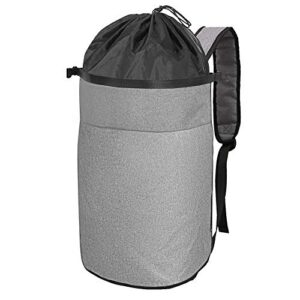 cuddly nest oxford laundry bag 2 in 1 - durable laundry backpack with adjustable shoulder strap for college dorm apartment travel(m, grey)