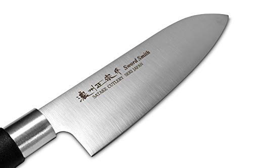 Seki Japan MASAMUNE, Japanese Utility Chef Kitchen Knife, Stainless Steel Wa Santoku Knife, PP Handle, 6.7 inch (170mm)