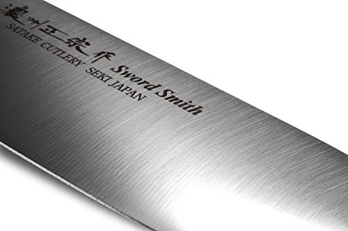 Seki Japan MASAMUNE, Japanese Utility Chef Kitchen Knife, Stainless Steel Wa Santoku Knife, PP Handle, 6.7 inch (170mm)