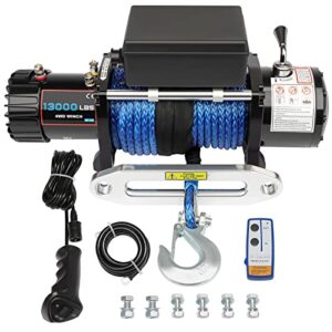 12v 13000lbs electric winch synthetic rope truck for jeep 13000lb trailer 4wd