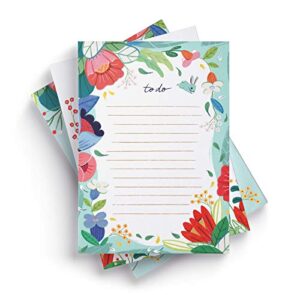 ceibo press to do list notepads (set of 3) by ana sanfelippo | cute floral stationary memo note pads for shopping list, grocery list, daily planner, weekly planner use