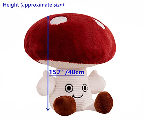 Ichesun Creative Vivid 3D Mushroom Pillow Gift Plush Throw Pillow (15.7" (Medium Size))