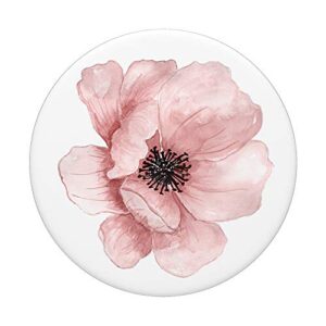 Pink Peony Flower PopSockets PopGrip: Swappable Grip for Phones & Tablets