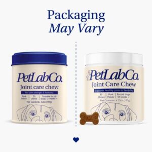 Petlab Co. Joint Care Chews - High Levels of Glucosamine for Dogs, Green Lipped Mussels, Omega 3 and Turmeric - Dog Hip and Joint Supplement to Actively Support Mobility - Packaging May Vary