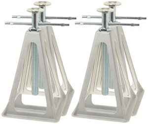 cynder 02047 aluminum stacker stack jacks, stabilize, level your rv, trailer or camper, can support up to 6,000 lbs, extends 17" (set of 4)