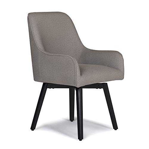 Studio Designs Home Contemporary Spire Luxe Swivel, Rotating, Upholstered, Accent Dining Arms and Metal Legs in Camel Beige Home-Office-Desk-Chairs, 25.5" W x 24" D x 35.5" H