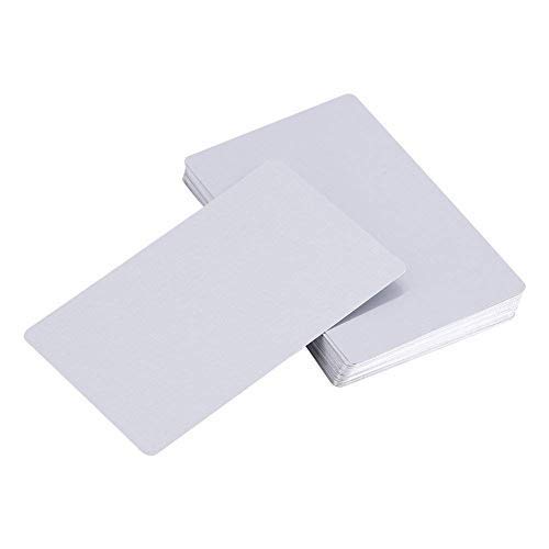 100 pcs Blank sublimation metal name card Thick Laser Metal Name Card printing blank business card use sublimation ink and paper (Silver )