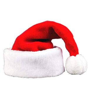 longten christmas hat santa hat xmas holiday hat for children kids unisex velvet comfort