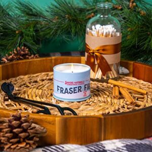 Santa's Naturals Fraser Fir Christmas Candle | Fresh Cut Christmas Tree Fragrance | Sustainably Sourced Soy and Beeswax | 30 Hour Burn Time | 9oz