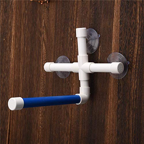 alignmentpai Bird Parrot Suction Cup Shower Perch Standing Bar Rod Bathing Toy for Pet Supplies 21cm x 24cm x 17cm