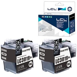 lcl compatible ink cartridge replacement for brother lc3019 lc3017 xxl lc3019bk mfc-j5330dw j6530dw j6930dw j6730dw mfc-j5335dw mfc-j5730dw (2-pack black)