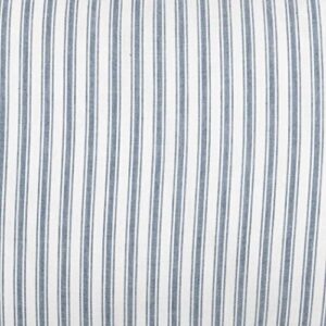 VHC Brands Sawyer Mill Ticking Striped Cotton Farmhouse Pillow 22x14 Filled Bedding Accessory, 14x22, Blue Denim