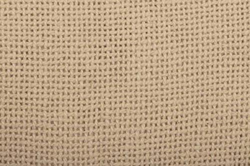 VHC Brands Burlap Natural Solid Color Cotton Farmhouse Bedding Distressed Appearance Square 18x18 Filled Pillow, Vintage White Tan