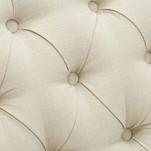 Andeworld Modern Tufted Button Back Upholstered Loveseat for Dining Room Hallway or Entryway Seating (Ivory)