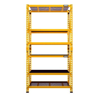 DEWALT 4-Foot Tall, 3 Shelf Steel Wire Deck Industrial Storage Rack, Adjustable for Custom Workshop/Garage Storage Solutions, Total Capacity: 4,500 lbs.