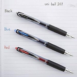 Uni-ball 207 Retractable Gel Pens, Medium Point (0.7mm), Black, 16 Count, Packing may Vary