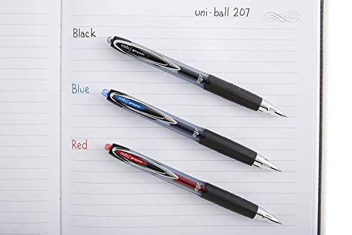 Uni-ball 207 Retractable Gel Pens, Medium Point (0.7mm), Black, 16 Count, Packing may Vary